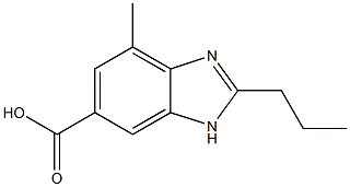 2-正丙基-4-甲基-6-羧基苯并咪唑, , 结构式