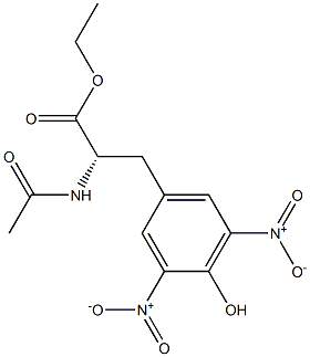 N-乙酰-3,5-二硝基-L-酪氨酸乙酯 结构式