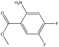 2-氨基-4,5-二氟苯甲酸甲酯, , 结构式