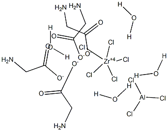 八氯水合甘氨酸铝锆, , 结构式