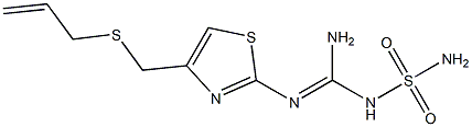 3[[[2-[(二氨基亚甲基)胺基]-4-噻唑基]甲基]硫代]-N-氨磺酰基丙脒, , 结构式