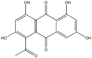 5-ACETYL-1,3,6,8-TETRAHYDROXYANTHRAQUINONE Structure