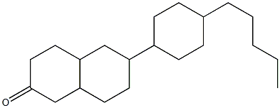 6-(4-pentylcyclohexyl)-octahydronaphthalen-2-one Structure
