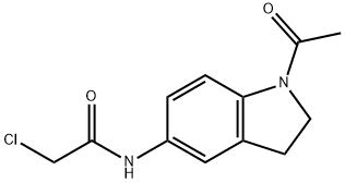 N-(1-ACETYL-2,3-DIHYDRO-1H-INDOL-5-YL)-2-CHLOROACETAMIDE 结构式