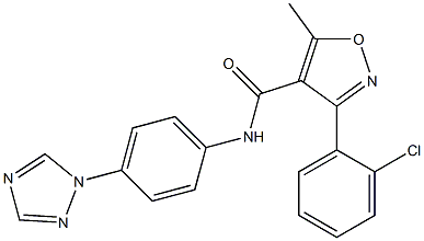 3-(2-chlorophenyl)-5-methyl-N-[4-(1H-1,2,4-triazol-1-yl)phenyl]-4-isoxazolecarboxamide