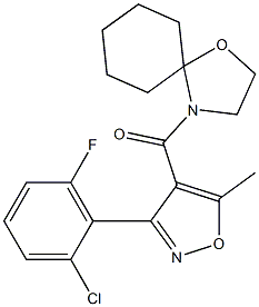 [3-(2-chloro-6-fluorophenyl)-5-methyl-4-isoxazolyl](1-oxa-4-azaspiro[4.5]dec-4-yl)methanone