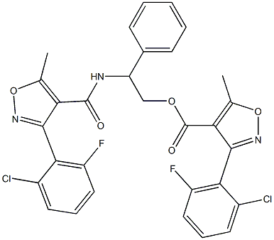 2-({[3-(2-chloro-6-fluorophenyl)-5-methyl-4-isoxazolyl]carbonyl}amino)-2-phenylethyl 3-(2-chloro-6-fluorophenyl)-5-methyl-4-isoxazolecarboxylate