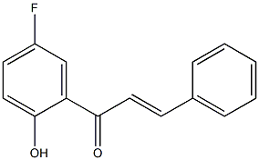 1-フェニル-3-(5-フルオロ-2-ヒドロキシフェニル)-1-プロペン-3-オン 化学構造式