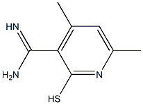 2-mercapto-4,6-dimethylpyridine-3-carboxamidine Struktur