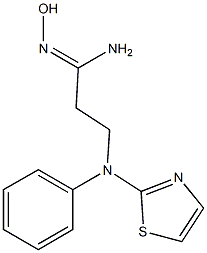 (1Z)-N'-hydroxy-3-[phenyl(1,3-thiazol-2-yl)amino]propanimidamide 结构式