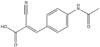 (2E)-3-[4-(acetylamino)phenyl]-2-cyanoacrylic acid Structure