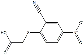[(2-cyano-4-nitrophenyl)thio]acetic acid Structure