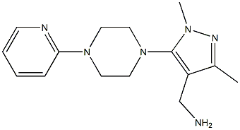 {1,3-dimethyl-5-[4-(pyridin-2-yl)piperazin-1-yl]-1H-pyrazol-4-yl}methanamine