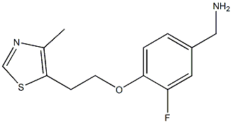 {3-fluoro-4-[2-(4-methyl-1,3-thiazol-5-yl)ethoxy]phenyl}methanamine