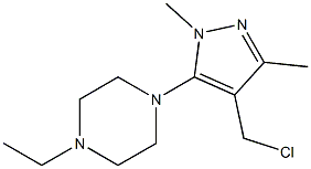 1-[4-(chloromethyl)-1,3-dimethyl-1H-pyrazol-5-yl]-4-ethylpiperazine