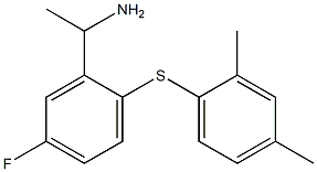1-{2-[(2,4-dimethylphenyl)sulfanyl]-5-fluorophenyl}ethan-1-amine