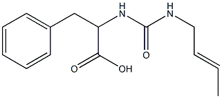 2-({[(2E)-but-2-enylamino]carbonyl}amino)-3-phenylpropanoic acid Structure