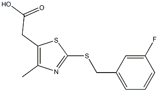 2-(2-{[(3-fluorophenyl)methyl]sulfanyl}-4-methyl-1,3-thiazol-5-yl)acetic acid