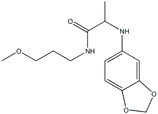 2-(2H-1,3-benzodioxol-5-ylamino)-N-(3-methoxypropyl)propanamide Structure
