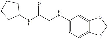 2-(2H-1,3-benzodioxol-5-ylamino)-N-cyclopentylacetamide Structure
