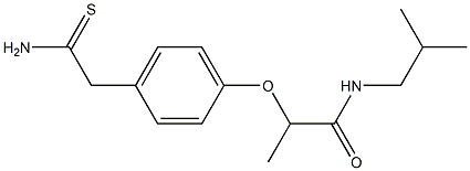 2-[4-(carbamothioylmethyl)phenoxy]-N-(2-methylpropyl)propanamide Structure