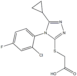 2-{[4-(2-chloro-4-fluorophenyl)-5-cyclopropyl-4H-1,2,4-triazol-3-yl]sulfanyl}acetic acid