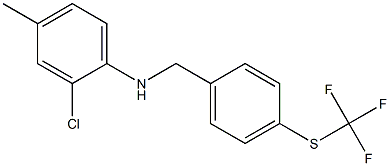 2-chloro-4-methyl-N-({4-[(trifluoromethyl)sulfanyl]phenyl}methyl)aniline