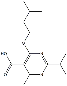 2-isopropyl-4-methyl-6-[(3-methylbutyl)thio]pyrimidine-5-carboxylic acid