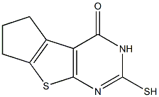 2-mercapto-3,5,6,7-tetrahydro-4H-cyclopenta[4,5]thieno[2,3-d]pyrimidin-4-one Structure