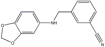 3-[(2H-1,3-benzodioxol-5-ylamino)methyl]benzonitrile Structure