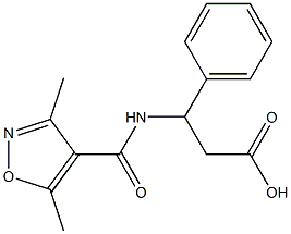 3-[(3,5-dimethyl-1,2-oxazol-4-yl)formamido]-3-phenylpropanoic acid