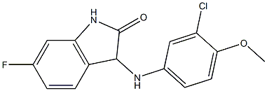 3-[(3-chloro-4-methoxyphenyl)amino]-6-fluoro-2,3-dihydro-1H-indol-2-one