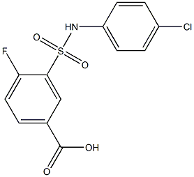 3-[(4-chlorophenyl)sulfamoyl]-4-fluorobenzoic acid