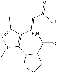 3-[5-(2-carbamoylpyrrolidin-1-yl)-1,3-dimethyl-1H-pyrazol-4-yl]prop-2-enoic acid