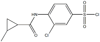 3-chloro-4-[(2-methylcyclopropane)amido]benzene-1-sulfonyl chloride Struktur