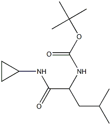 tert-butyl 1-[(cyclopropylamino)carbonyl]-3-methylbutylcarbamate Structure