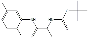 tert-butyl N-{1-[(2,5-difluorophenyl)carbamoyl]ethyl}carbamate Structure