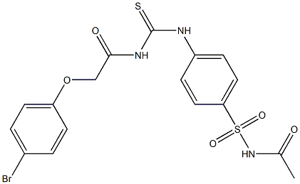 N-acetyl-4-[({[(4-bromophenoxy)acetyl]amino}carbothioyl)amino]benzenesulfonamide