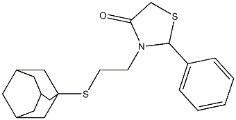 3-[2-(1-adamantylsulfanyl)ethyl]-2-phenyl-1,3-thiazolidin-4-one