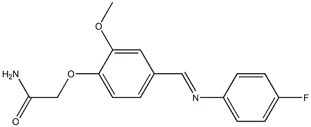 2-(4-{[(4-fluorophenyl)imino]methyl}-2-methoxyphenoxy)acetamide
