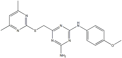N-(4-amino-6-{[(4,6-dimethyl-2-pyrimidinyl)thio]methyl}-1,3,5-triazin-2-yl)-N-(4-methoxyphenyl)amine