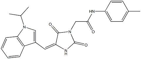 2-{4-[(1-isopropyl-1H-indol-3-yl)methylene]-2,5-dioxoimidazolidin-1-yl}-N-(4-methylphenyl)acetamide