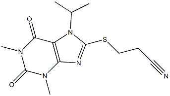 3-[(7-isopropyl-1,3-dimethyl-2,6-dioxo-2,3,6,7-tetrahydro-1H-purin-8-yl)sulfanyl]propanenitrile