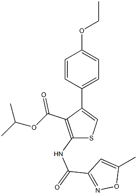isopropyl 4-(4-ethoxyphenyl)-2-{[(5-methyl-3-isoxazolyl)carbonyl]amino}-3-thiophenecarboxylate