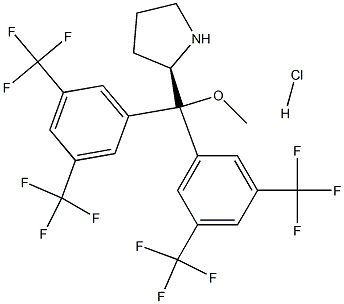 (R)-2-{Bis[3,5-bis(trifluoromethyl)phenyl]methoxy-methyl}pyrrolidine  hydrochloride Structure