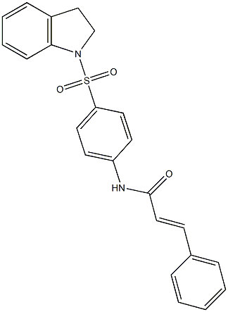 (E)-N-[4-(2,3-dihydro-1H-indol-1-ylsulfonyl)phenyl]-3-phenyl-2-propenamide