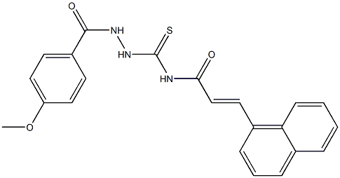 (E)-N-{[2-(4-methoxybenzoyl)hydrazino]carbothioyl}-3-(1-naphthyl)-2-propenamide