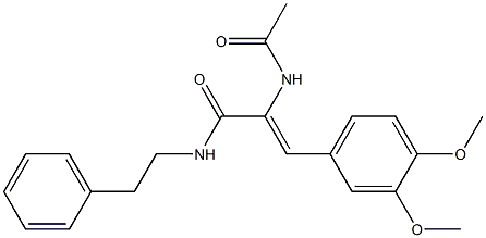 (Z)-2-(acetylamino)-3-(3,4-dimethoxyphenyl)-N-phenethyl-2-propenamide Structure