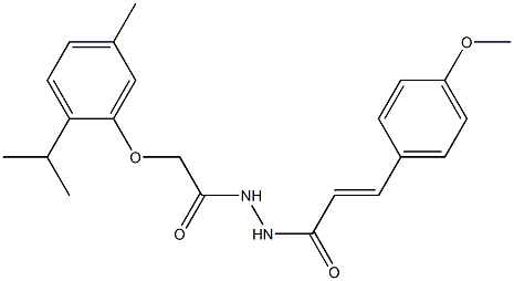 2-(2-isopropyl-5-methylphenoxy)-N'-[(E)-3-(4-methoxyphenyl)-2-propenoyl]acetohydrazide
