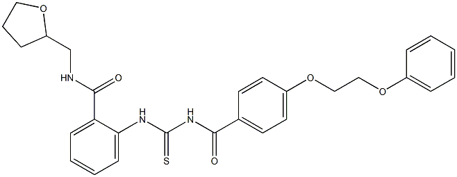 2-[({[4-(2-phenoxyethoxy)benzoyl]amino}carbothioyl)amino]-N-(tetrahydro-2-furanylmethyl)benzamide